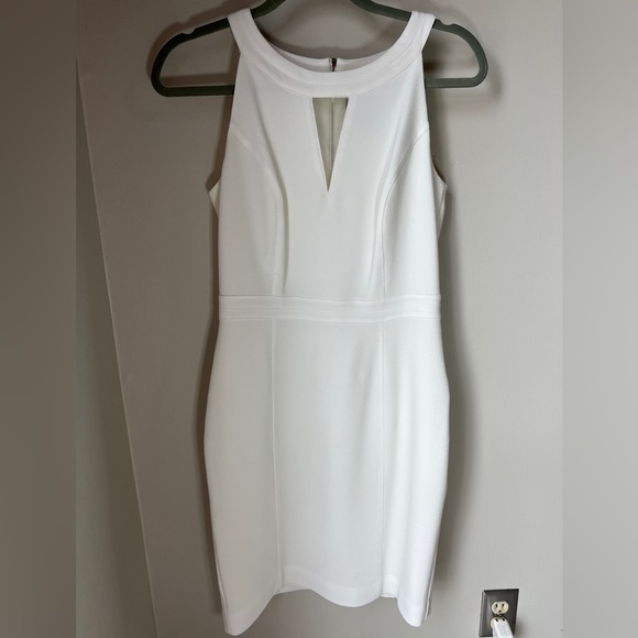 White House Black Market White Organza Sheath Dress | Size 4 | Worn Once Perfect - Picture 3 of 8